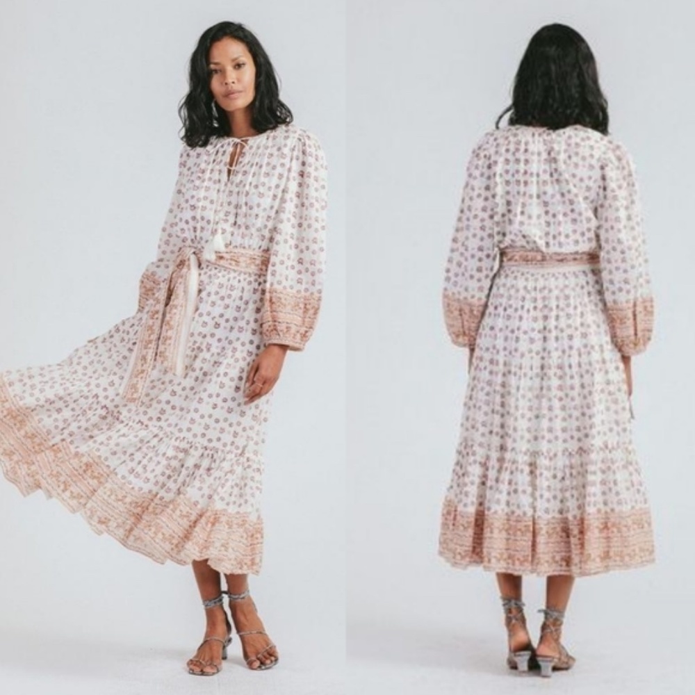 Cleobella Blakeley Printed Midi Dress Cotton M